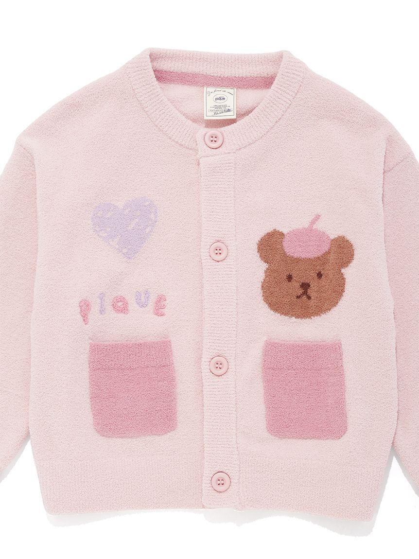 GELATO PIQUE KIDS & BABY「【KIDS】エアリーモコドローイングベアカーディガン」|カーディガン|