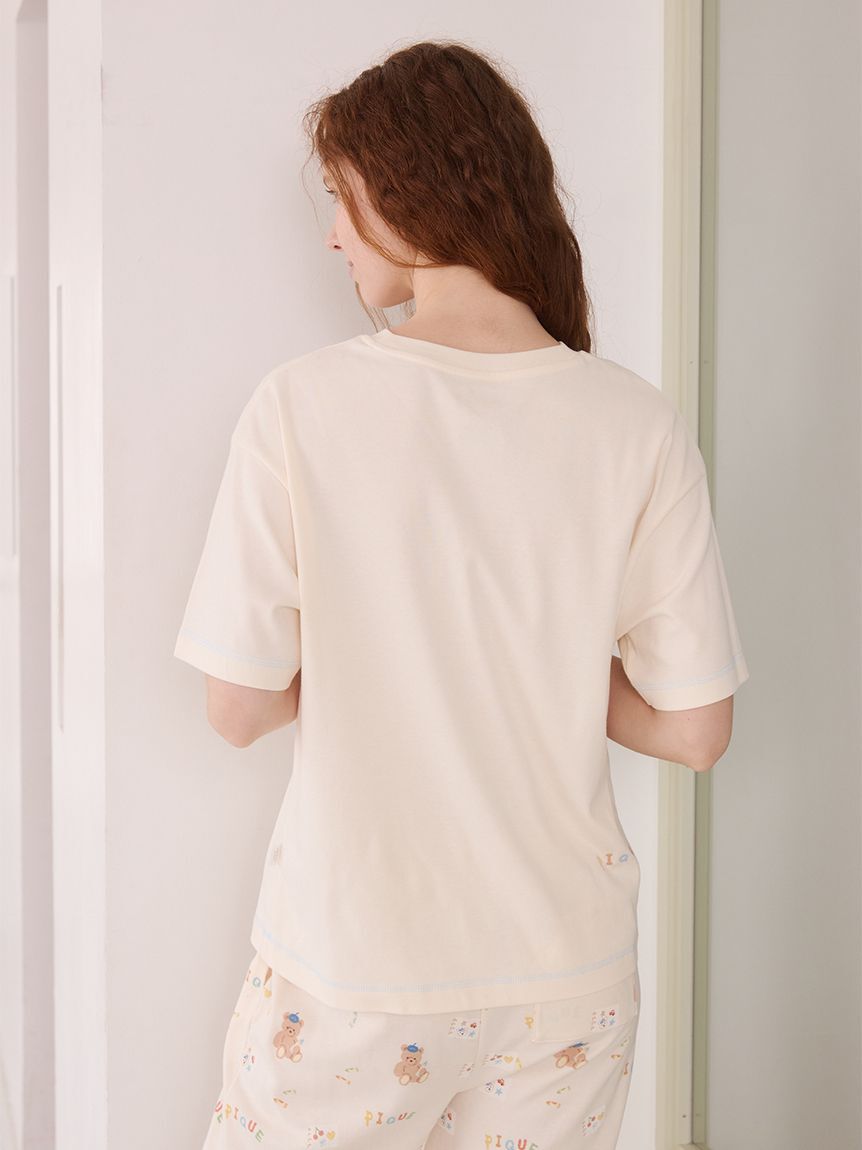 gelato pique「ドローイングベアワンポイントTシャツ」|ルームウェア|