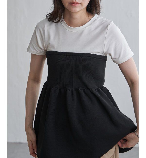 VENCE share style「異素材コンビペプラムプルオーバー」|その他|