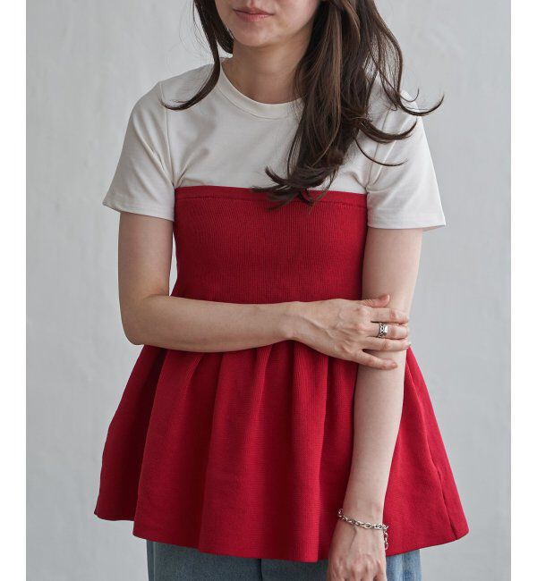 VENCE share style「異素材コンビペプラムプルオーバー」|その他|