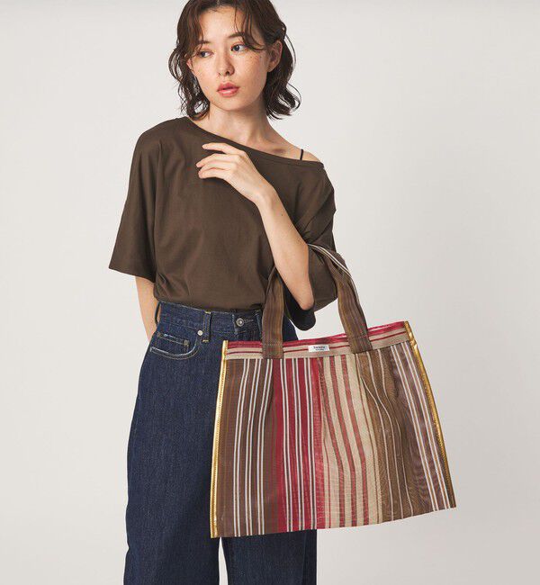 UNITED ARROWS green label relaxing「＜Diminutivo＞メッシュ プリーツ トートバッグ（小）」|ショルダー・メッセンジャー|MD.BROWN