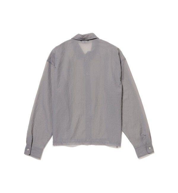 BEAMS「ショートレングス シアー コーチシャツ【ワイドショートフィット】」|シャツ・ブラウス|