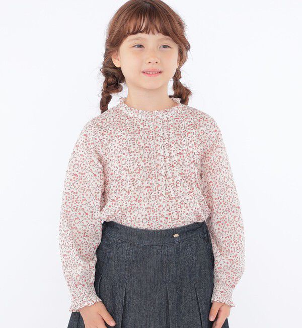 SHIPS KIDS「SHIPS KIDS:100～130cm / リバティ 長袖 ブラウス」|シャツ・ブラウス|
