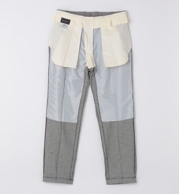 SHIPS「【SHIPS別注】Errico Formicola: VITO リネン コットン ハウンドトゥース スラックス」|スラックス|