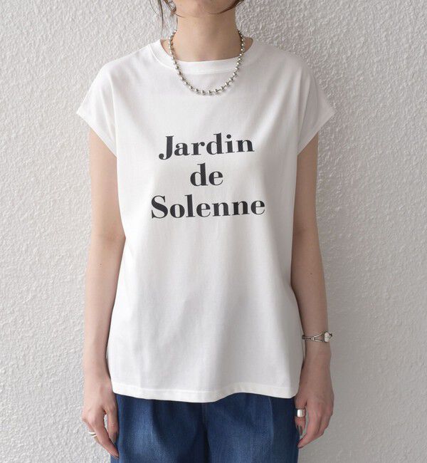 SHIPS Colors 「《予約》SHIPS Colors:〈接触冷感・UVカット〉フレンチスリーブ SOLENNE ロゴT◆」|Tシャツ・カットソー|