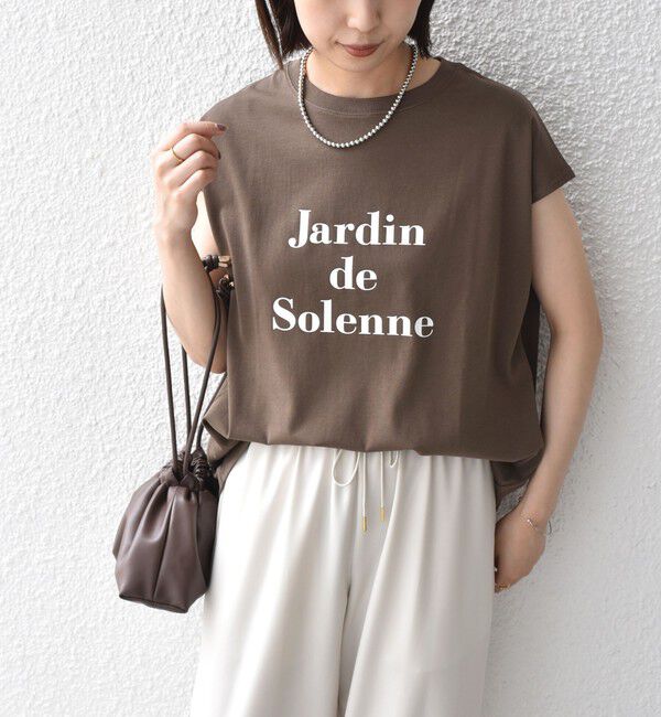 SHIPS Colors 「《予約》SHIPS Colors:〈接触冷感・UVカット〉フレンチスリーブ SOLENNE ロゴT◆」|Tシャツ・カットソー|