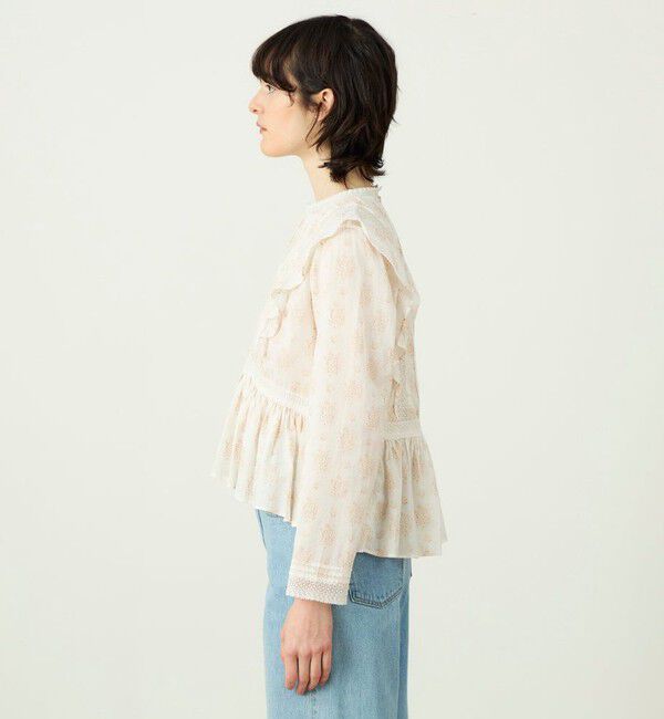 SOULEIADO「コットンプリント ペプラムブラウス」|シャツ・ブラウス|