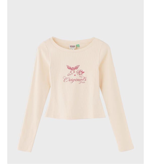 JOINT WORKS「GUESS Originals/ゲス オリジナルス GO LS BOAT NECK RIB TOP」|Tシャツ・カットソー|ナチュラル