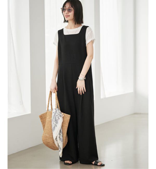 SLOBE IENA「《WEB限定サイズ有り/3サイズ展開》カットオールインワン」|オールインワン|