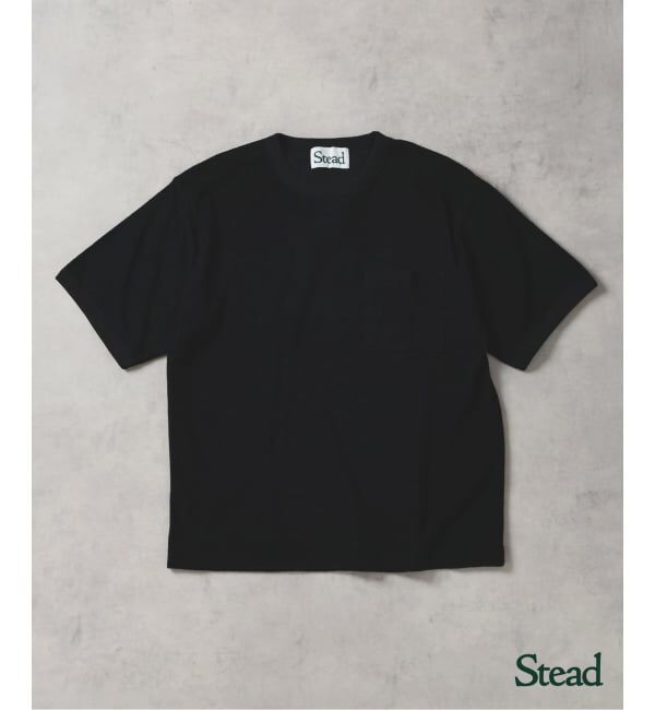 J.S.Homestead「Stead / パイル リンガー ワイド ポケット Tシャツ」|Tシャツ・カットソー|ブラック