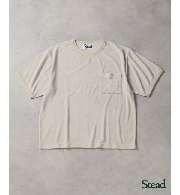J.S.Homestead「Stead / パイル リンガー ワイド ポケット Tシャツ」|Tシャツ・カットソー|ナチュラル
