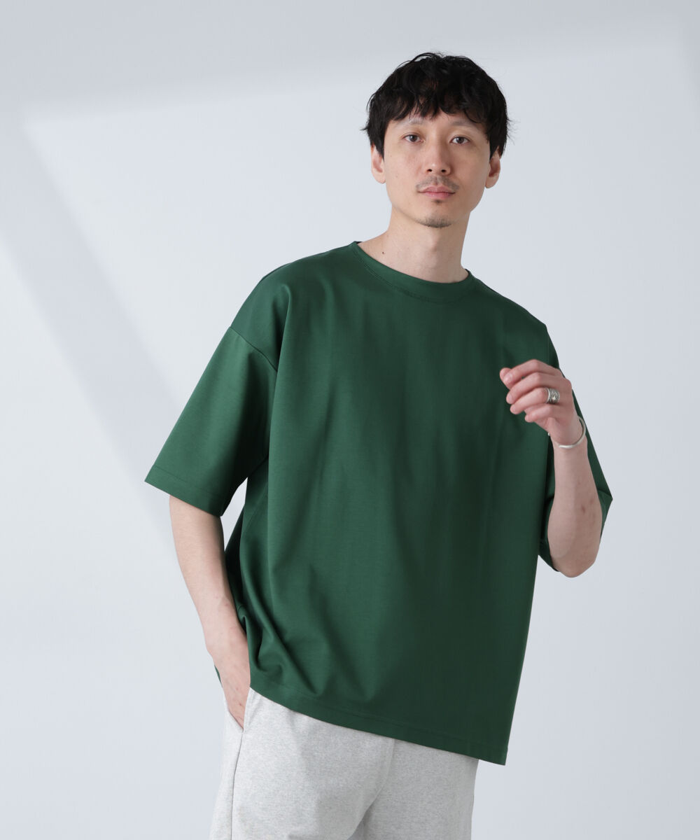 nano･universe「「NJ/CLUB」モクロディ ボートネック ビッグＴシャツ」|Tシャツ・カットソー|