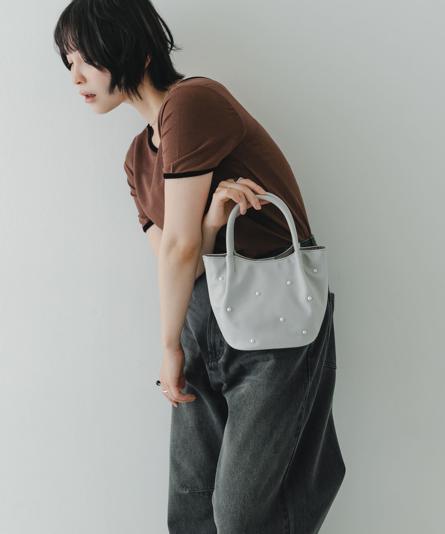 RODE SKO「インバッグ付ミニパールバッグ」|ハンドバッグ|