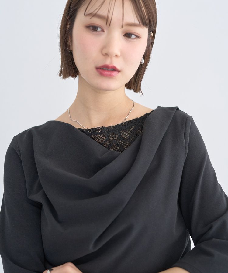 earth music&ecology「レースレイヤードドレーププルオーバー」|Tシャツ・カットソー|