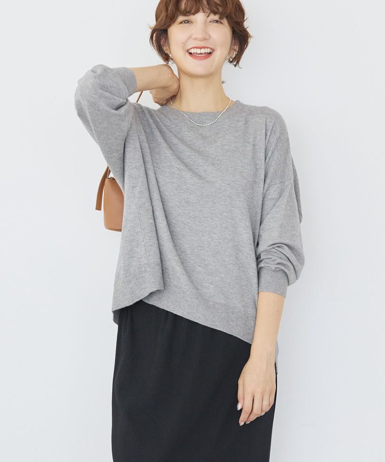 AMERICAN HOLIC「バイパチルーズニットプルオーバー＜静電気軽減＞」|ニット・セーター|Light Gray Mixture