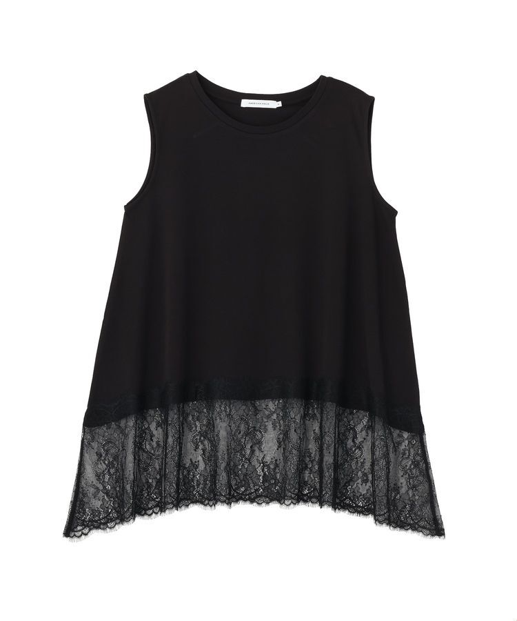 AMERICAN HOLIC「【接触冷感】裾レースノースリーブプルオーバー」|Tシャツ・カットソー|