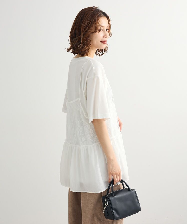 Green Parks「SET2点フォトＴシャツ+レースキャミビスチェ」|Tシャツ・カットソー|