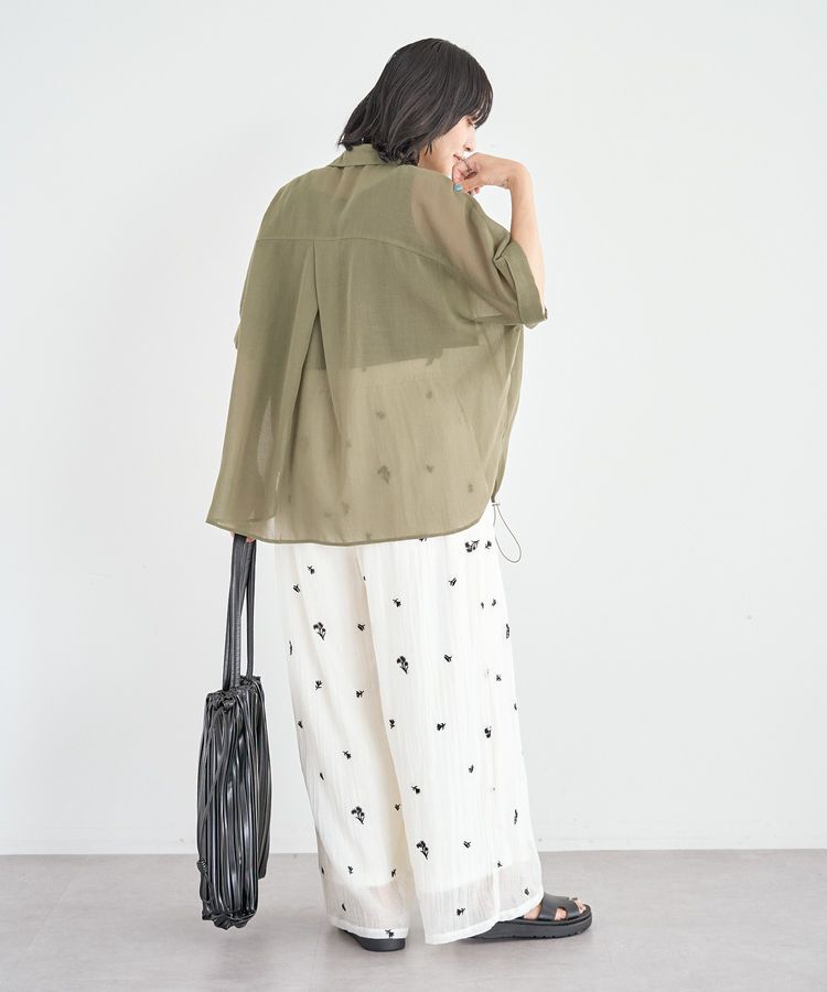 Green Parks「花柄刺繍ワイドパンツ」|その他|