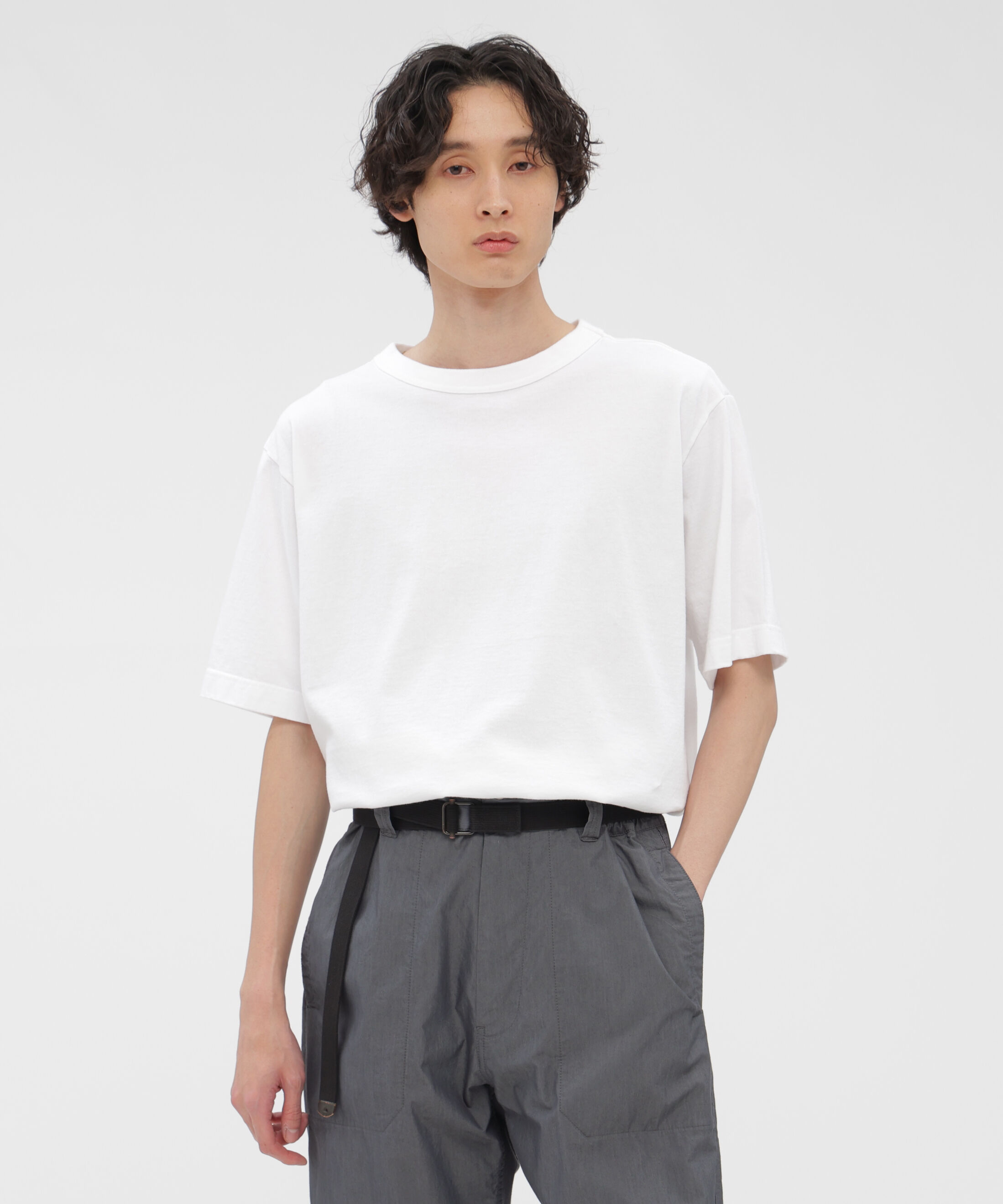 MHL.「RAW SLUB COTTON JERSEY TOP」|Tシャツ・カットソー|WHITE