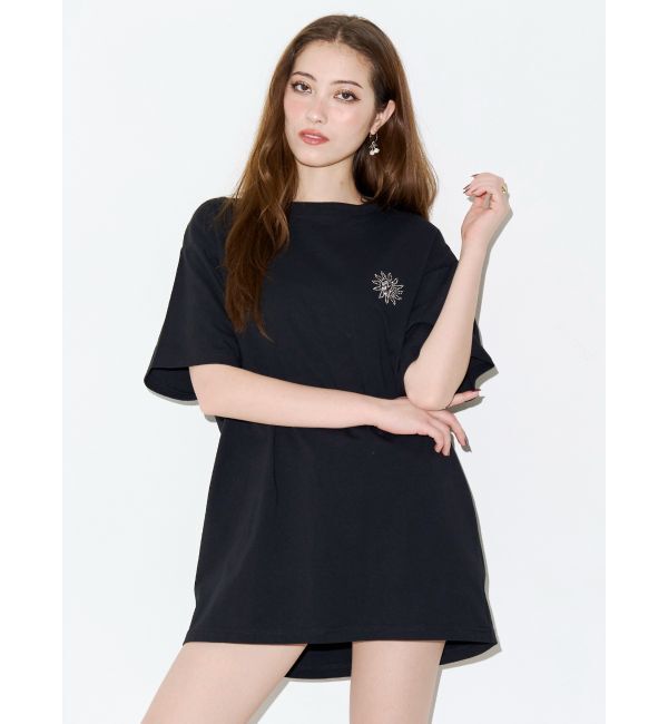 EVRIS「ラインストーングラフィック BIG Tシャツ」|Tシャツ・カットソー|