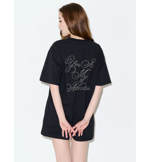EVRIS「ラインストーングラフィック BIG Tシャツ」|Tシャツ・カットソー|