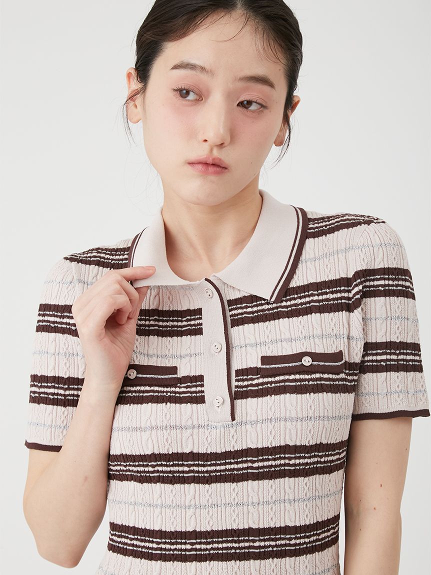 LILY BROWN「ポロニットミニワンピース」|ワンピース|