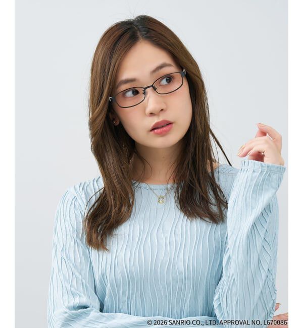  「Zoff｜POCHACCO スクエア型 メガネ | ラバーテンプル ズレ落ち防止 読書 ビジネス レンズ交換券付」|メガネ|