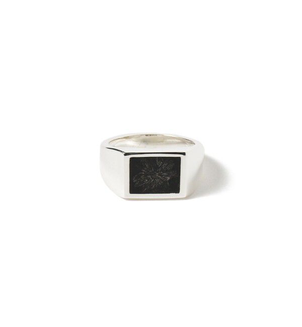 BEAMS「BEAMS｜【別注】XOLO JEWELRY / Signet Ring｜メンズ レディース 指輪 ｜シルバー925｜ギフト」|リング|BLACK