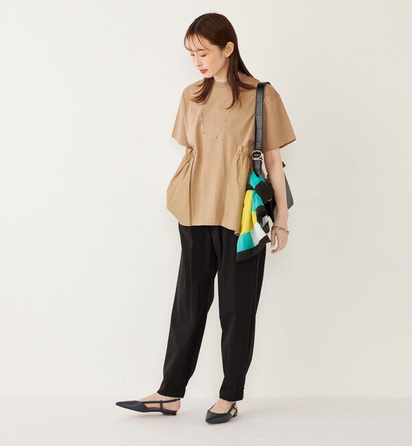 SHIPS Colors 「SHIPS Colors:〈手洗い可能〉ドッキング ペプラム ショートスリーブ トップス◇」|Tシャツ・カットソー|