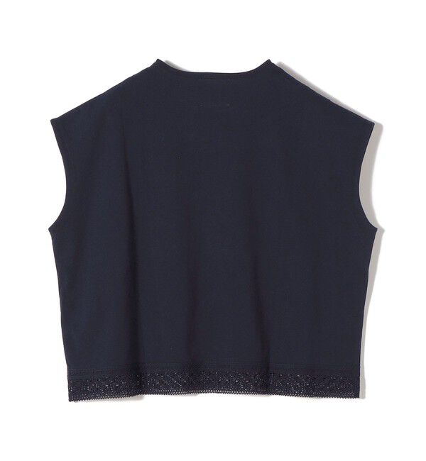 SHIPS for women「【SHIPS別注】assiette: 〈手洗い可能〉レース コンビ フレンチ スリーブ」|Tシャツ・カットソー|