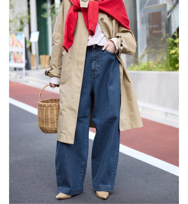 SLOBE IENA「LE DENIM カーブバギーデニムパンツ」|デニム|