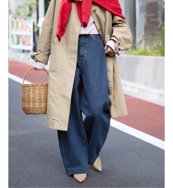 SLOBE IENA「LE DENIM カーブバギーデニムパンツ」|デニム|