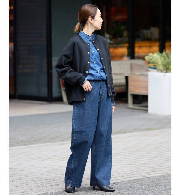 SLOBE IENA「LE DENIM カーブバギーデニムパンツ」|デニム|