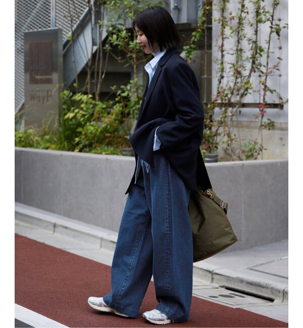 SLOBE IENA「LE DENIM カーブバギーデニムパンツ」|デニム|