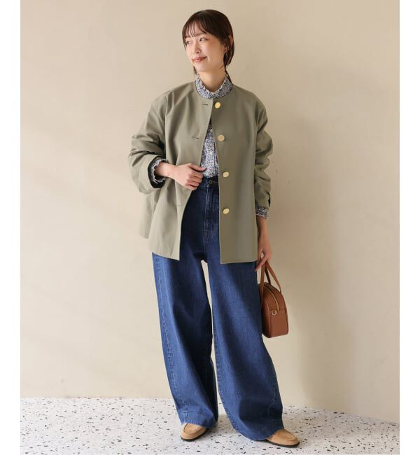 SLOBE IENA「TRADITIONAL WEATHERWEAR SLOBE別注 LINTON N/C SHORT」|ノーカラーコート|