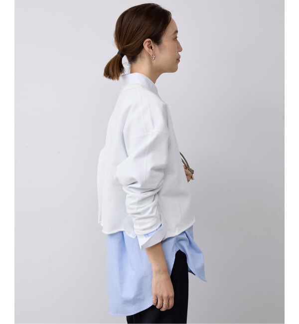 SLOBE IENA「ミニ裏毛カットオフショートプルオーバー」|Tシャツ・カットソー|