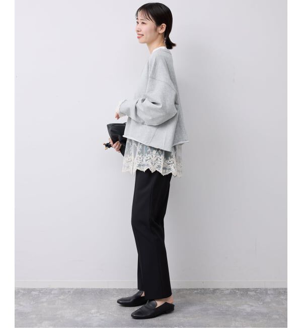 SLOBE IENA「ミニ裏毛カットオフショートプルオーバー」|Tシャツ・カットソー|