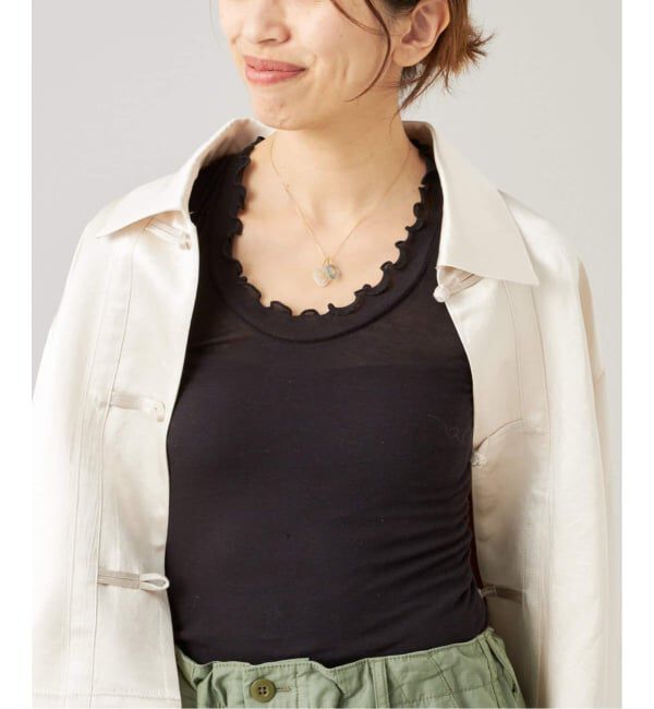 IENA LA BOUCLE「seamless basic./シームレスベーシック Flounce タンクトップ」|タンクトップ|