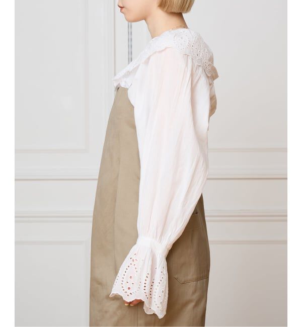 IENA LA BOUCLE「IENA LA BOUCLE シアーフリルブラウス」|シャツ・ブラウス|