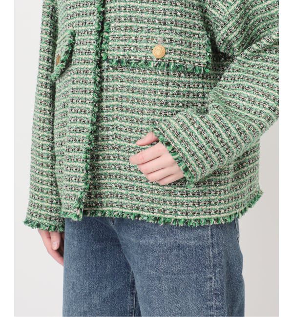 journal standard L'essage「【SP】GIOLICA TWEED ドルマンジャケット 2」|ノーカラージャケット|