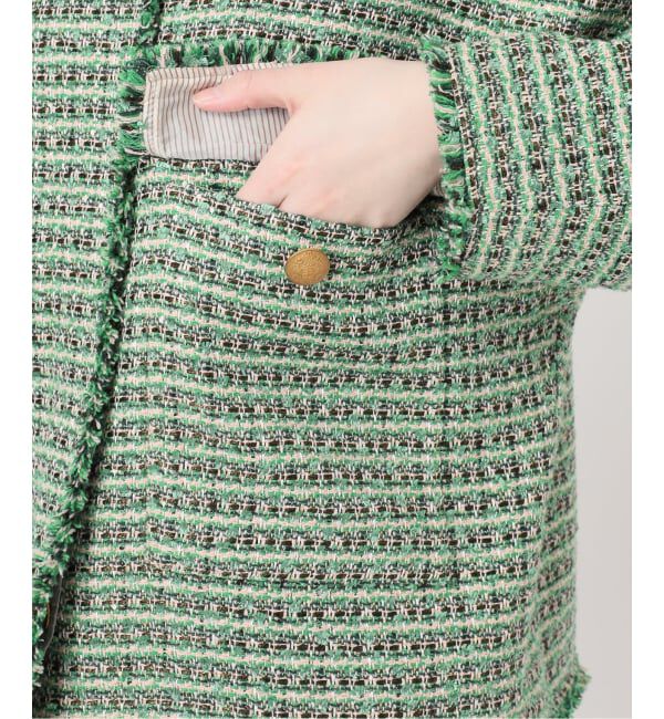 journal standard L'essage「【SP】GIOLICA TWEED ドルマンジャケット 2」|ノーカラージャケット|