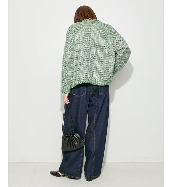 journal standard L'essage「【SP】GIOLICA TWEED ドルマンジャケット 2」|ノーカラージャケット|