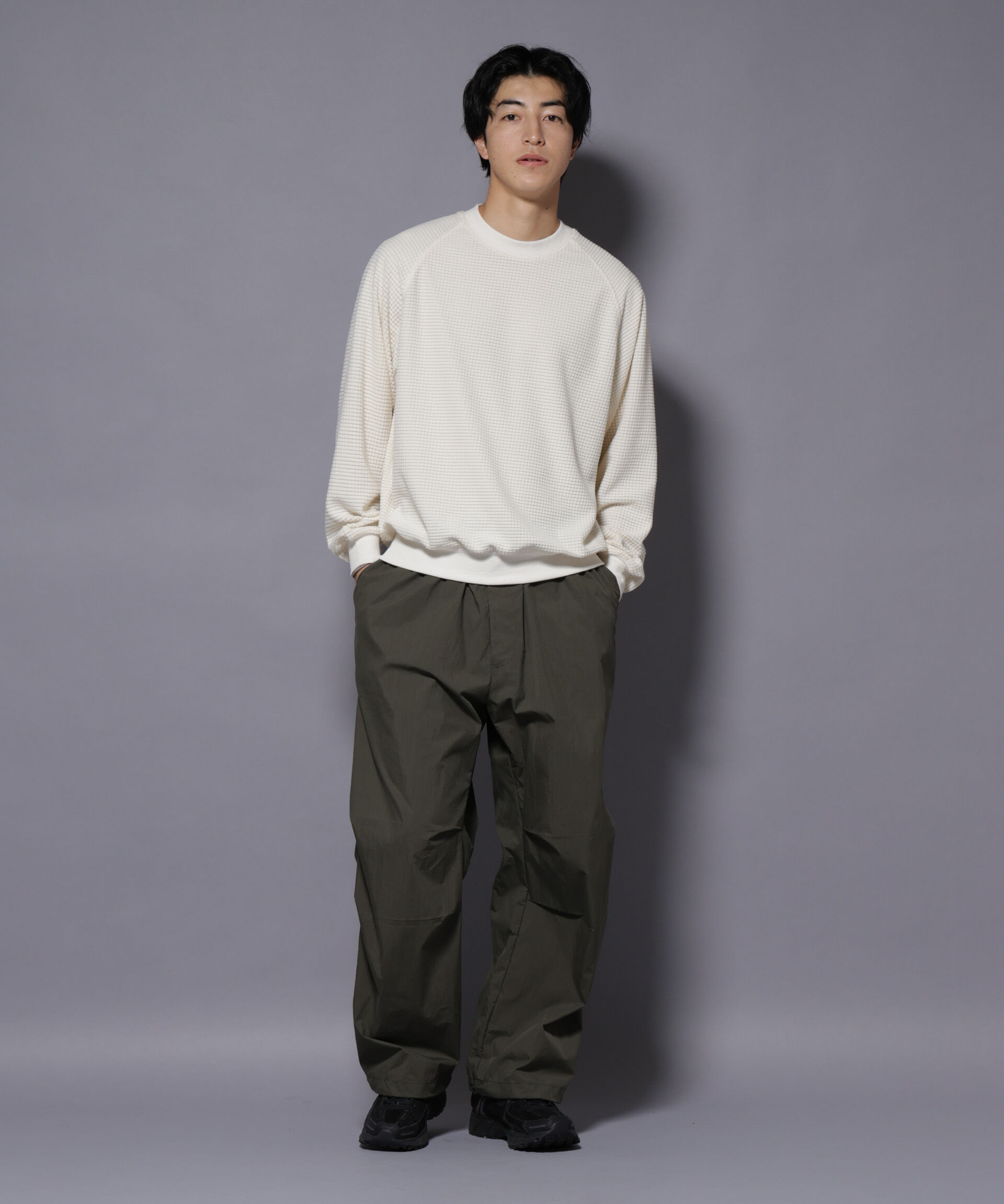 NANO universe「NORMANBROS別注 ワッフルフリース 長袖」|Tシャツ・カットソー|