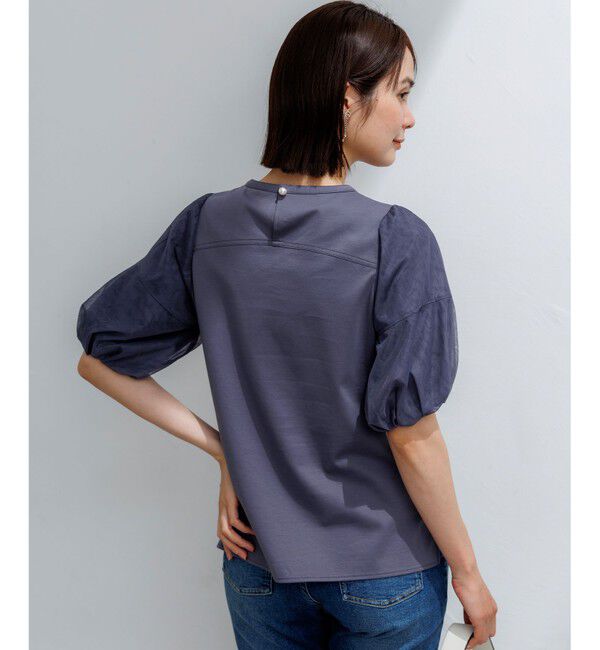 組曲「【WEB限定】コットンポンチ チュールコンビ カットソー」|Tシャツ・カットソー|