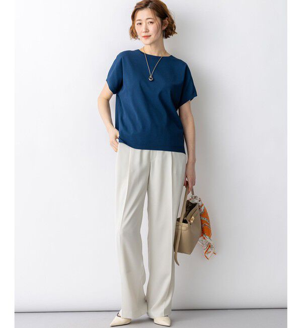 23区「【新色追加/見上愛さん着用】レーヨンポリエステルストレッチ プルオーバー ニット」|ニット・セーター|