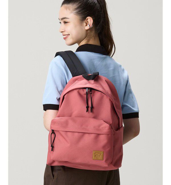 LACOSTE「カジュアルクロック デイパック / バックパック リュック」|リュック|エンジ