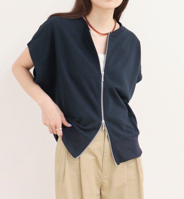 fredy emue「ミニ裏毛前開きZIPプルオーバー」|Tシャツ・カットソー|