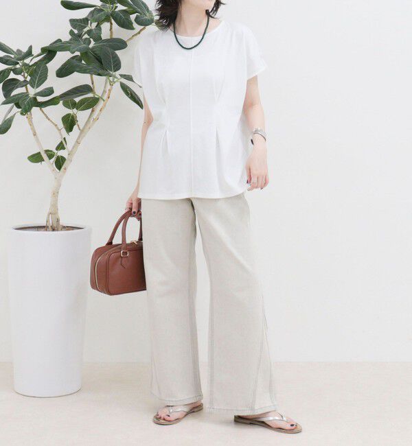 fredy emue「ウエストタックフレンチカットソーブラウス」|Tシャツ・カットソー|