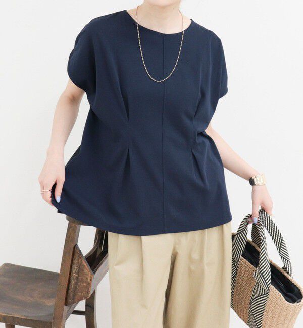 fredy emue「ウエストタックフレンチカットソーブラウス」|Tシャツ・カットソー|