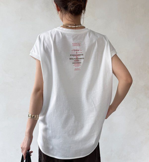  「【WEB限定】前後ロゴフレンチスリーブTEE」|Tシャツ・カットソー|